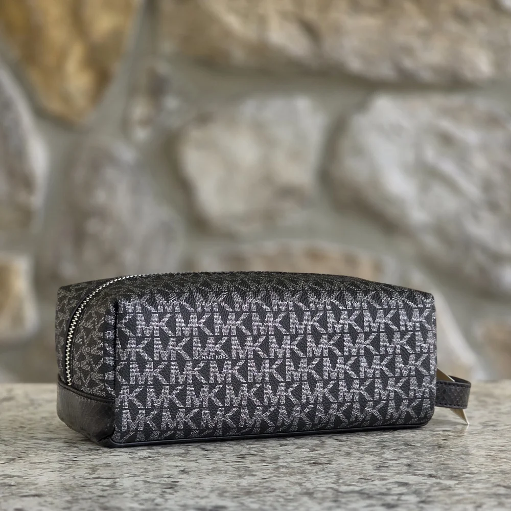 Michael Kors Logo Medium Black Travel Case